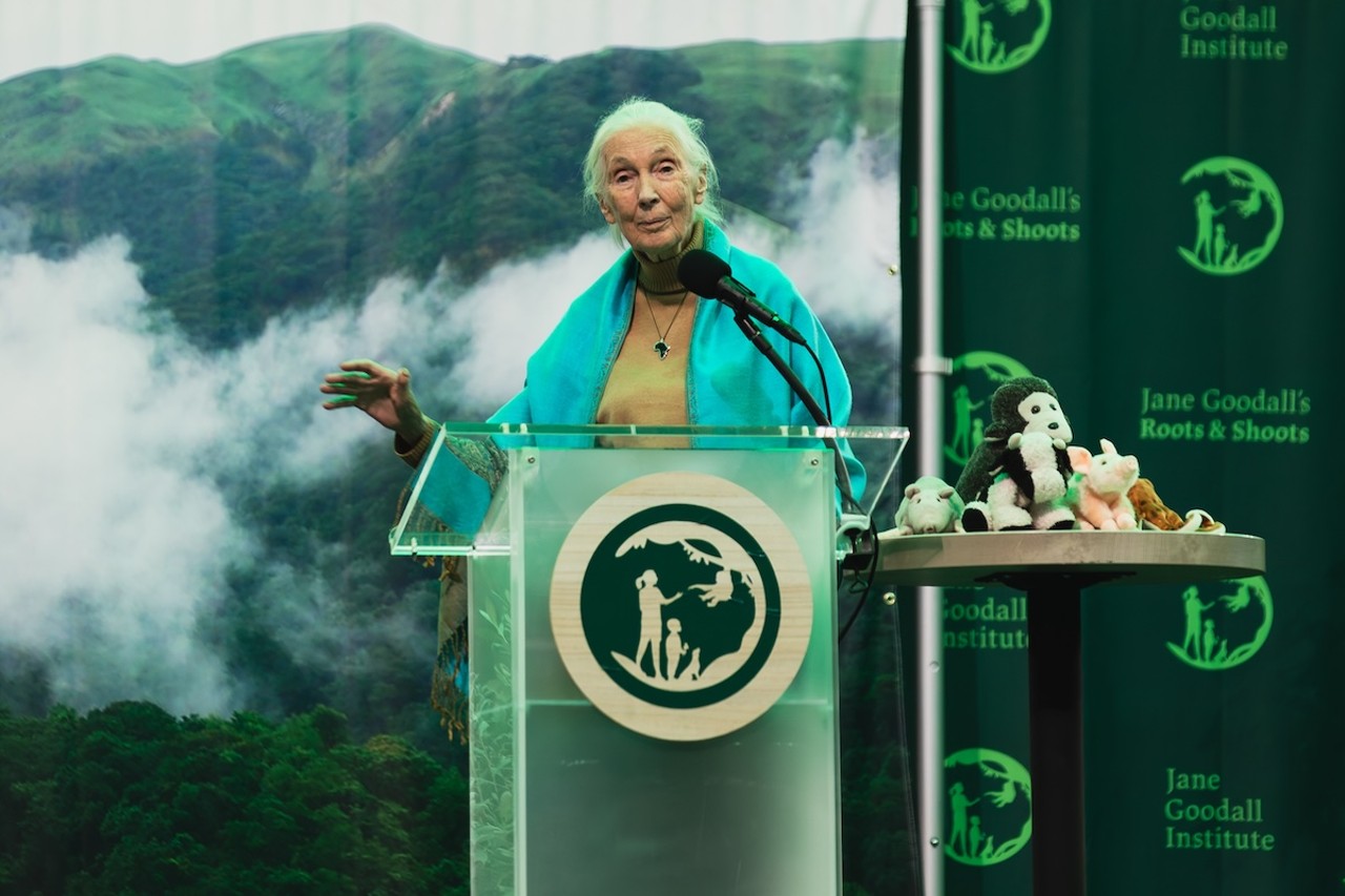 Photos: Dr. Jane Goodall takes the field, talks conservation, at St. Pete's Tropicana Field