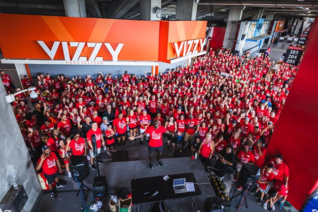 About 500 devoted volunteers sweated it out in the concourses of Raymond James Stadium in Tampa, Florida on July 15, 2023 to bring the Bucs’ and Bullard Family Foundation’s visions of a great-back-to-school for everyone to life.