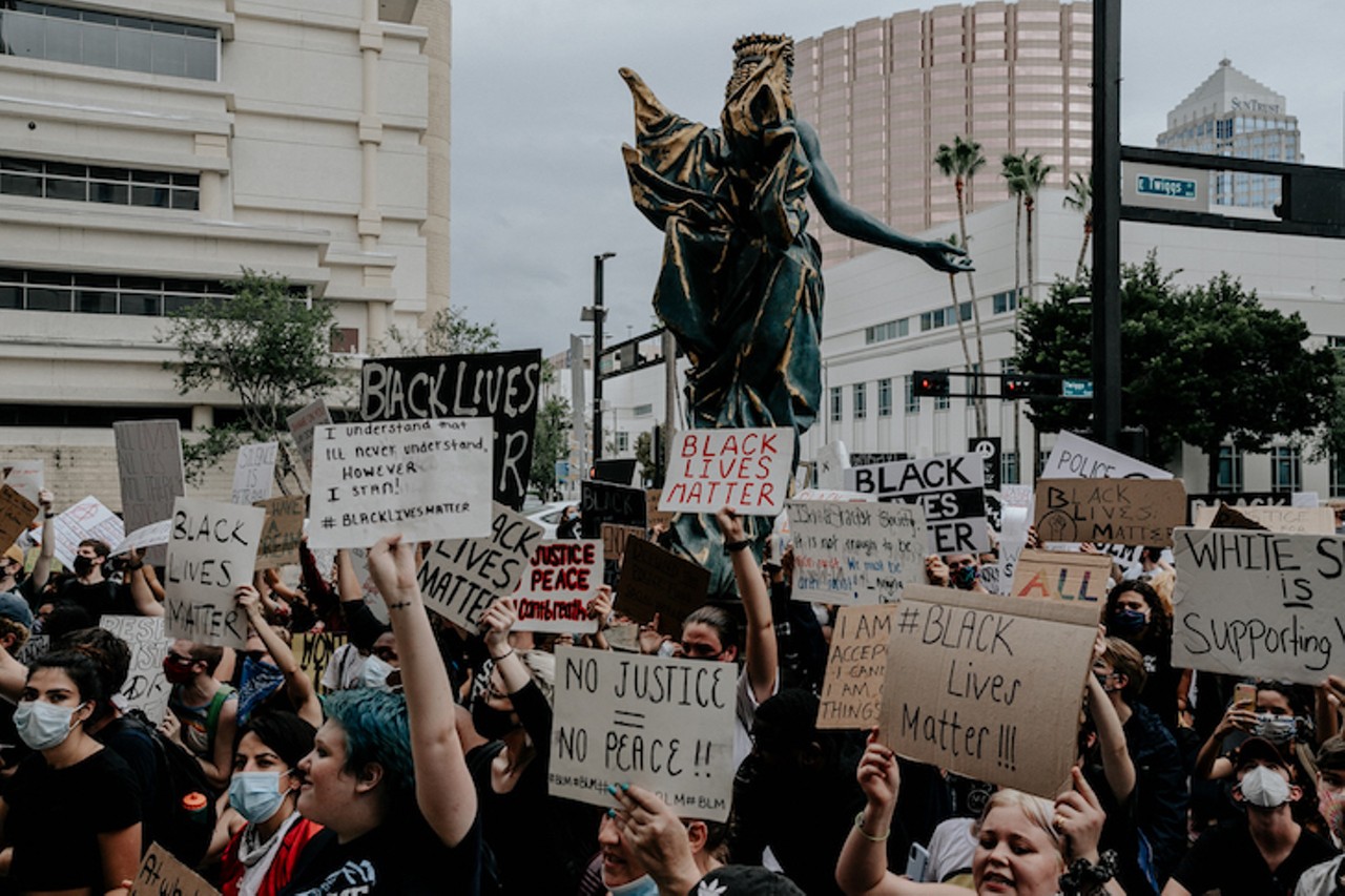 Photos from Friday's protests in downtown Tampa