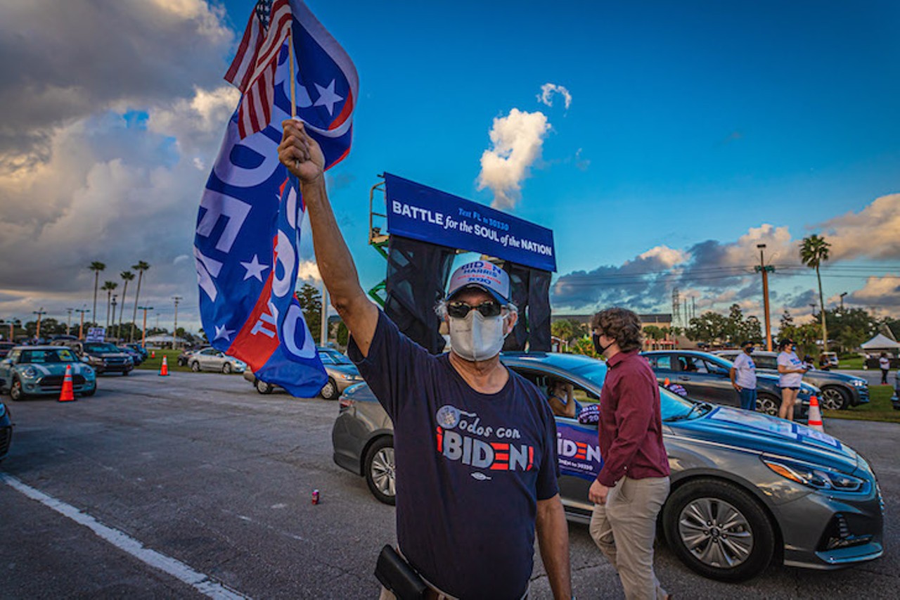 Photos from Joe Biden&#146;s drive-in Tampa rally