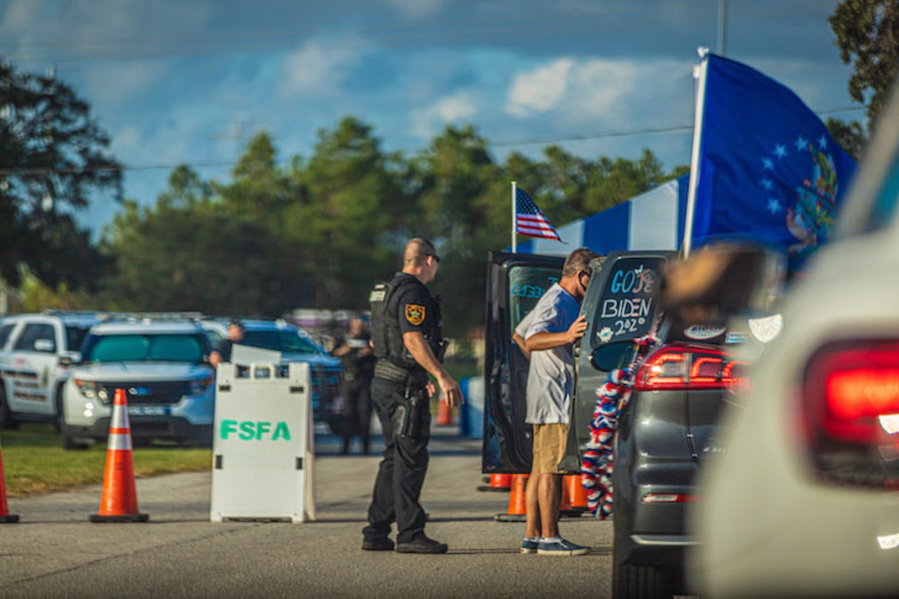Photos from Joe Biden&#146;s drive-in Tampa rally