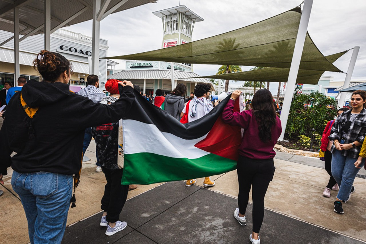 Photos: In Wesley Chapel, pro-Palestine demonstrators march through outlet mall on Black Friday