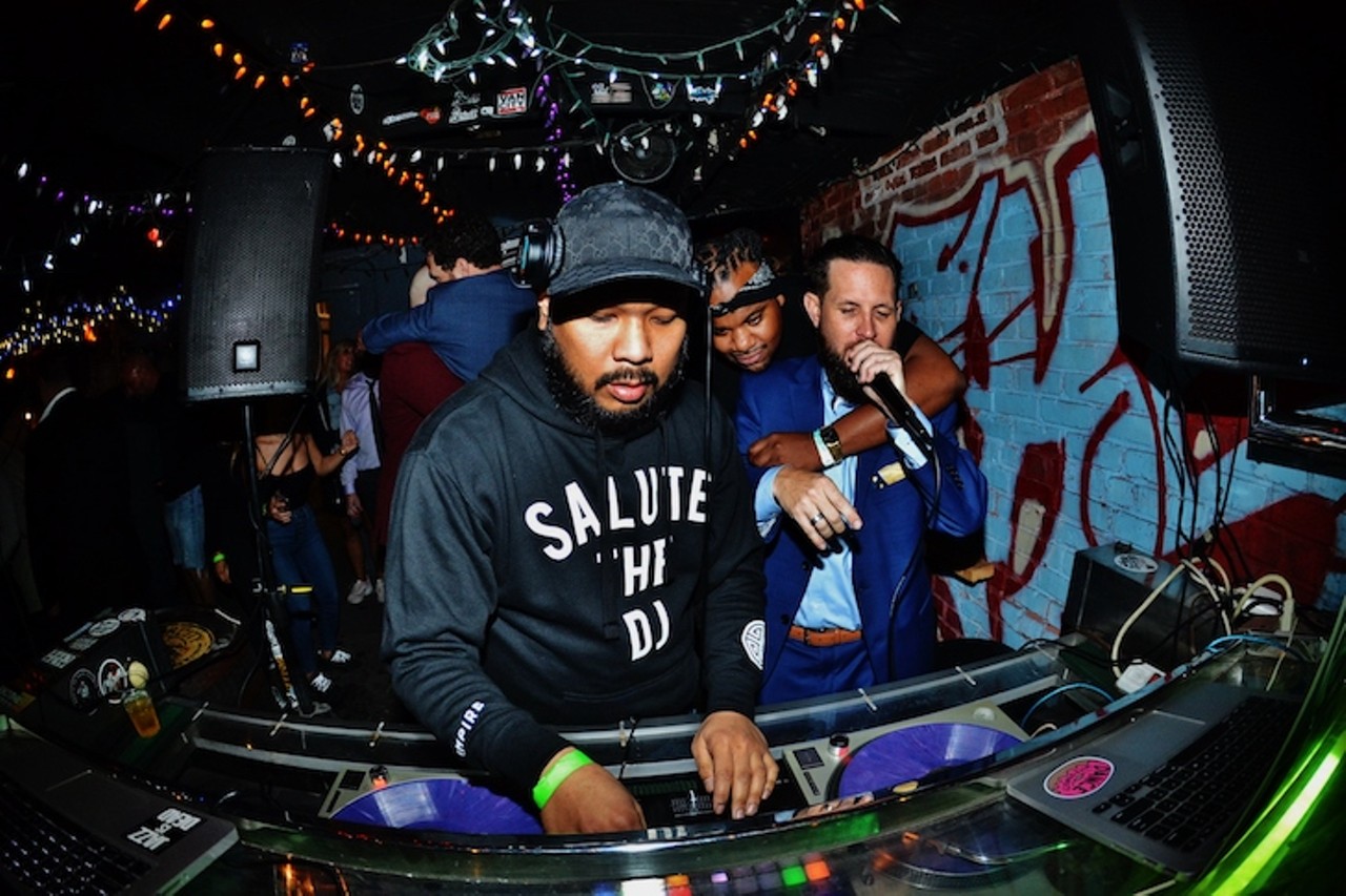 Photos of DJ Bonics rocking Ol' Dirty Sundays at Crowbar