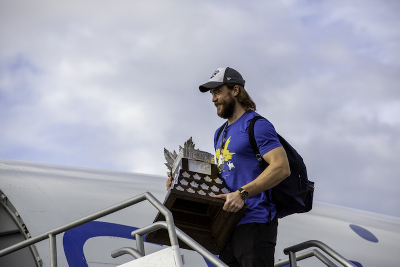 Photos of the Tampa Bay Lightning celebrating their Stanley Cup championship with friends and family