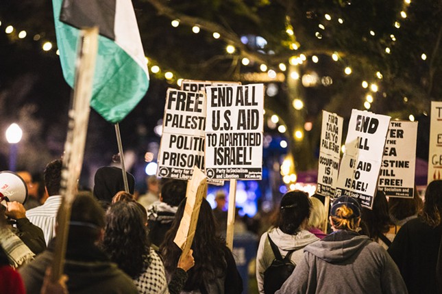 Photos: Pro-Palestine activists bring voices to St. Pete for New Year's Eve