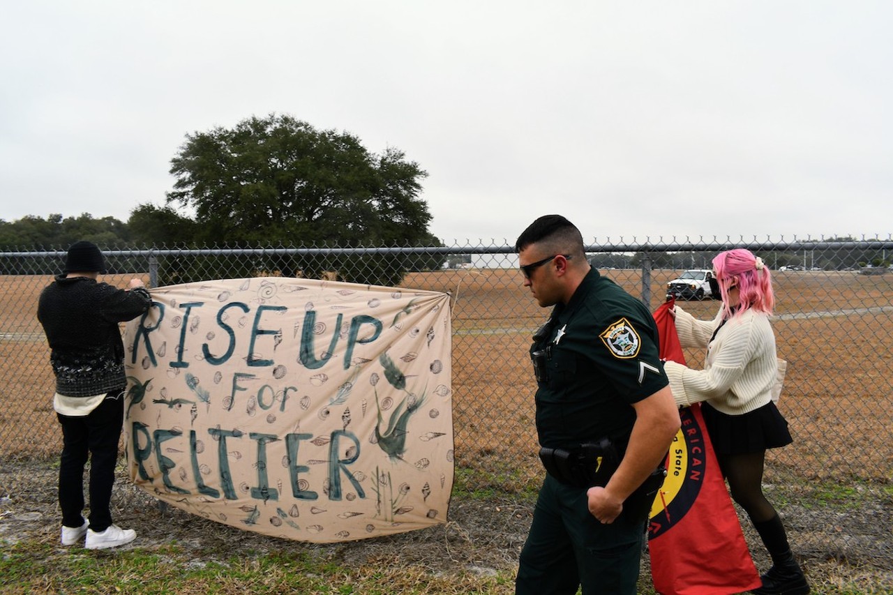 Photos: Rally at Florida prison calls on President Biden to release Indigenous activist Leonard Peltier