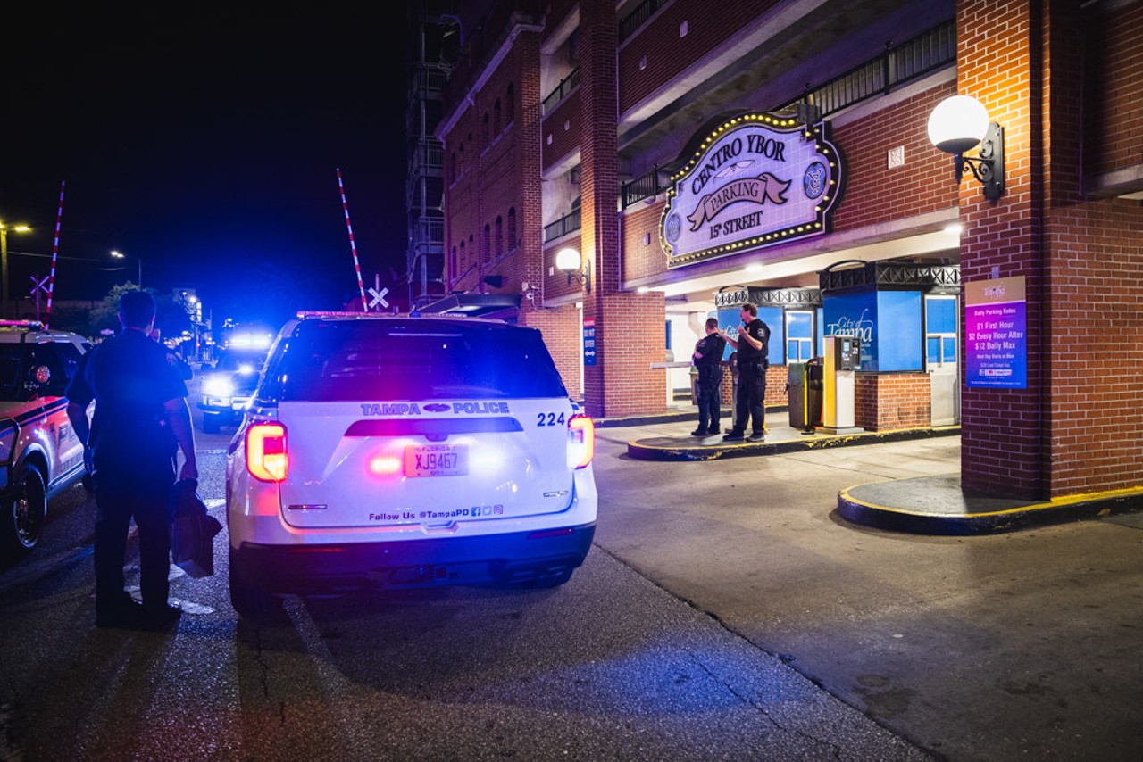 Photos: Tampa police investigate overnight shooting in Ybor City parking garage