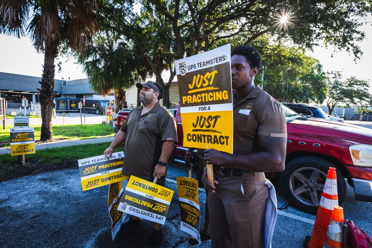 Photos: Tampa UPS workers practice for strike that could start on August 1