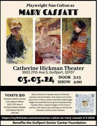 Playwright Nan Colton as Mary Cassatt