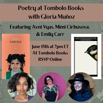 Poetry at Tombolo Books with Gloria Muñoz