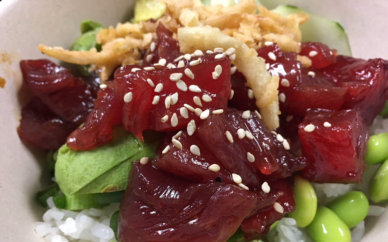 Recently opened in Tampa, Big Island Poke specializes in poke bowls on the go.