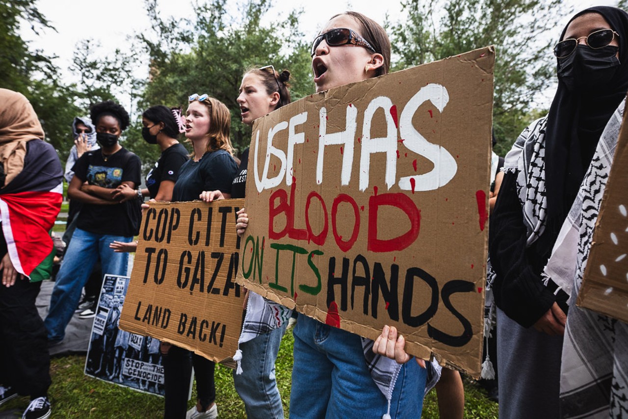 Police tear gas pro-Palestinian protesters at USF's Tampa campus, multiple arrests