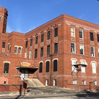 Neglected cigar factory in West Tampa.