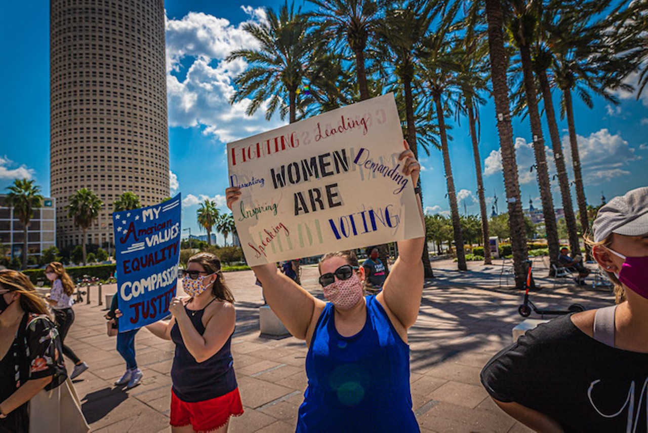 Tampa Women's March on Oct. 17, 2020.