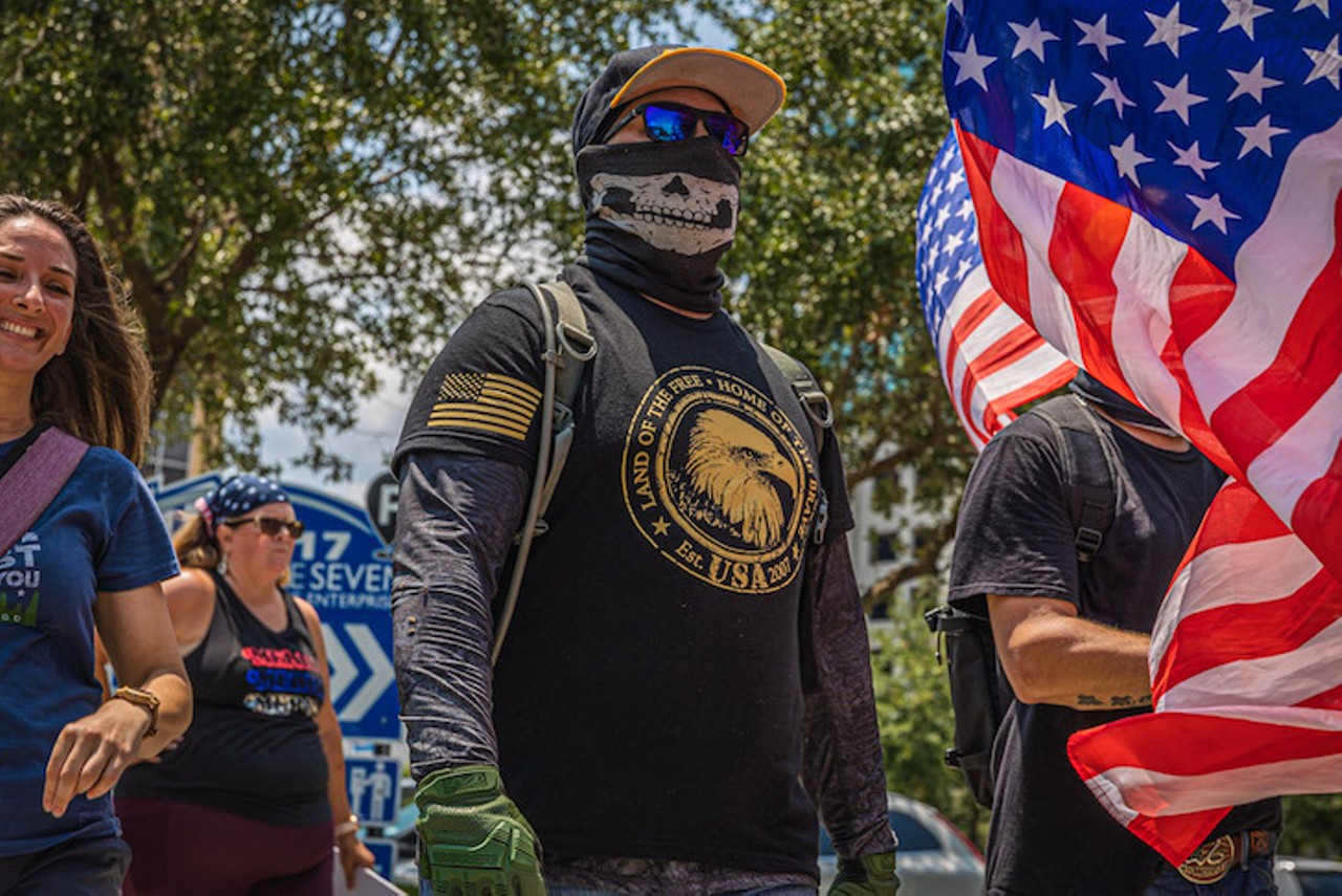 Proud Boys marched through downtown Tampa flashing &#145;white power&#146; symbols last weekend