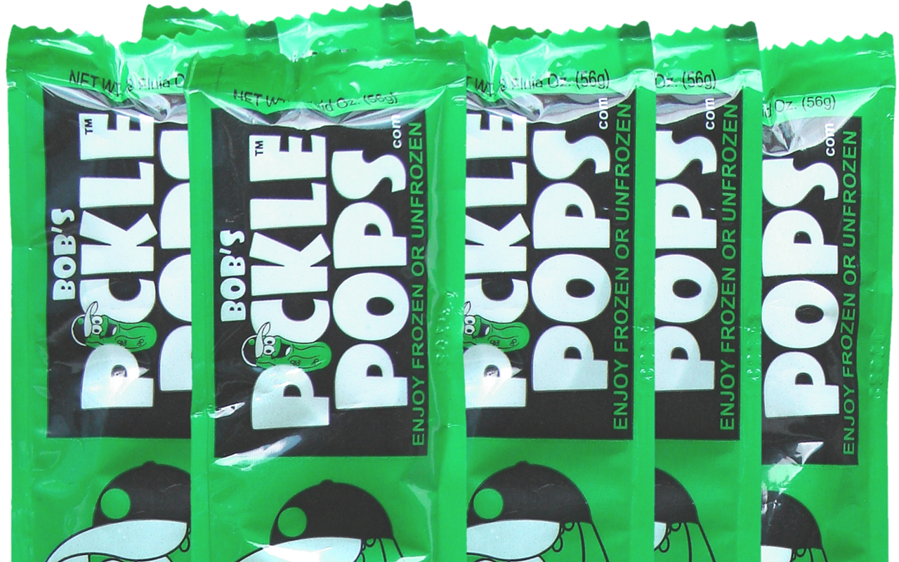 Bob's Pickle Pops come in packs, ranging from 50 to 200 frozen treats per box.