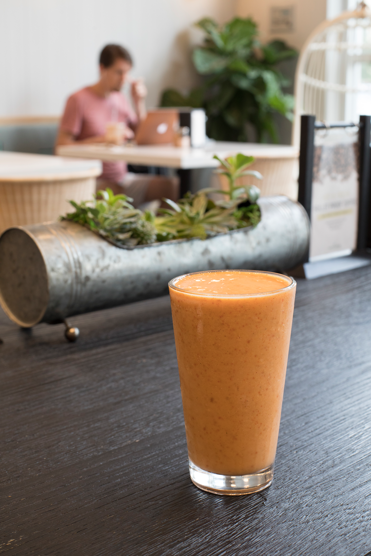 The Orange Screamsicle smoothie has a thick, creamy texture and a pleasant, fruity taste belying its healthful origins.