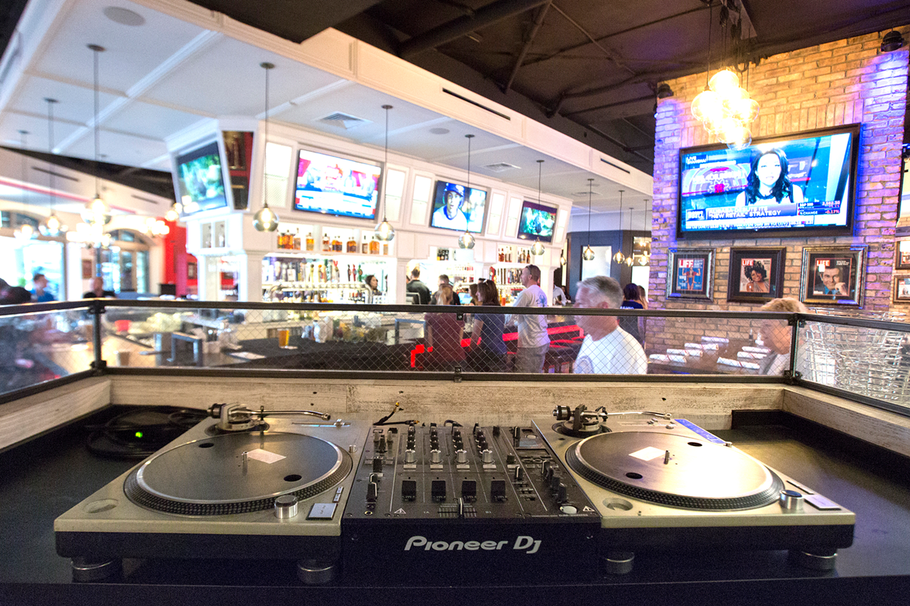 DJ platters are ready when the kitchen closes at 11 p.m. Then, AmSo turns into a dance club till 3 a.m.