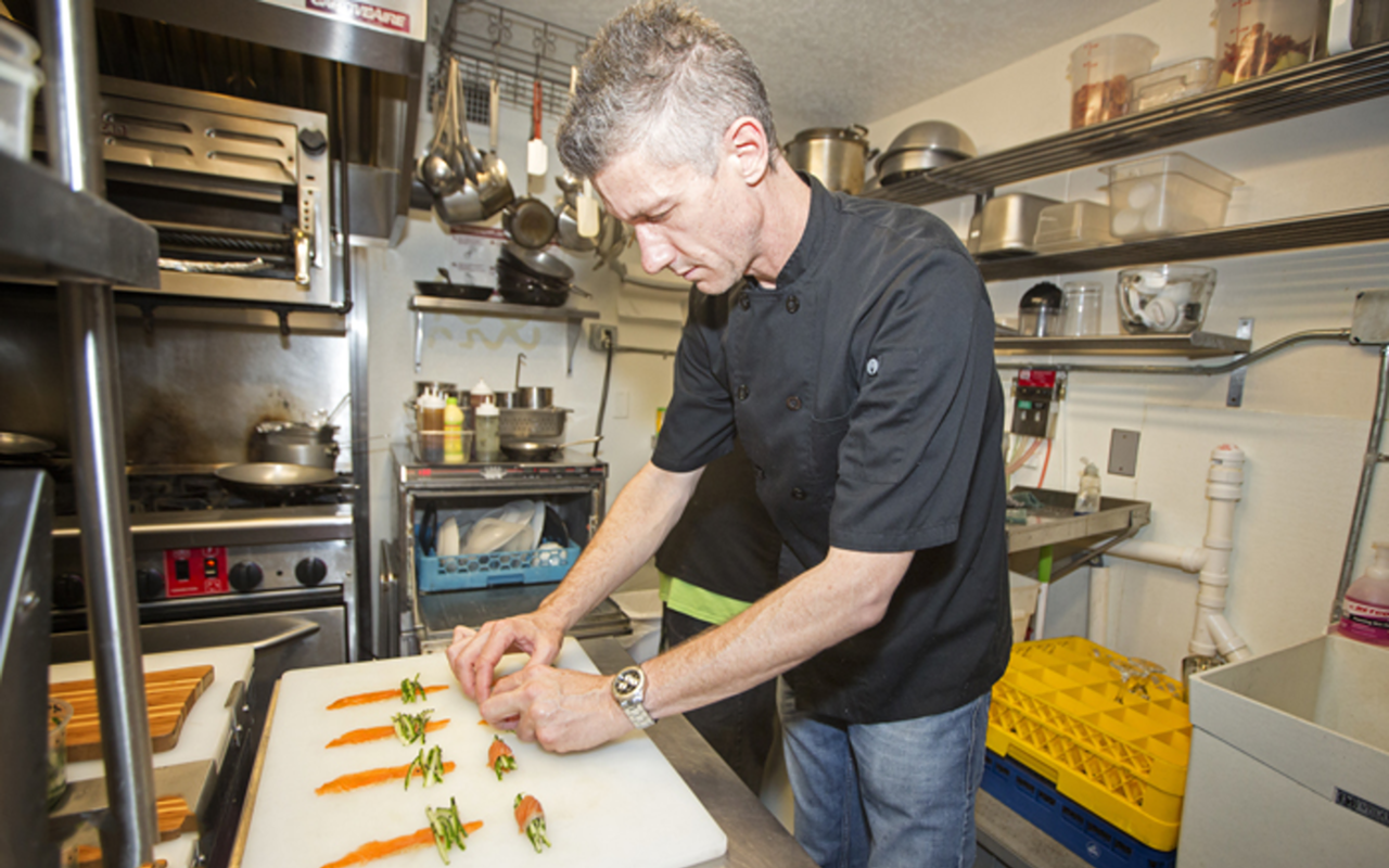 Chef-owner Justin Murphy prepares M39's Nemo Rolls.