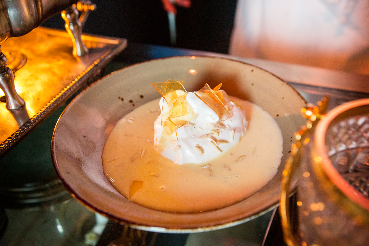 This dessert — aka floating island — is a rare menu item nowadays, which makes it a scrumptious surprise.