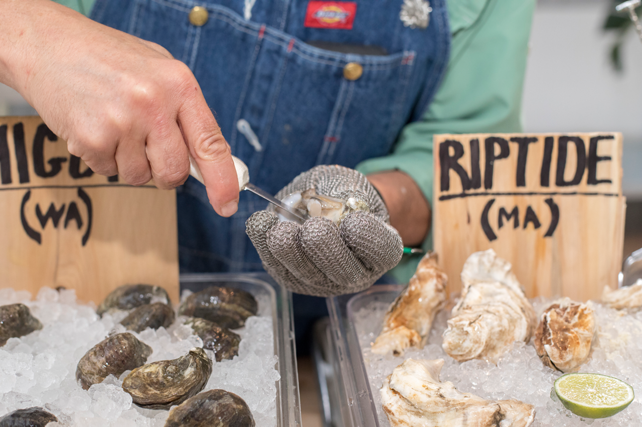 The pop-up Empire Oyster Bar is located in the back of St. Petersburg's Intermezzo Coffee & Cocktails.