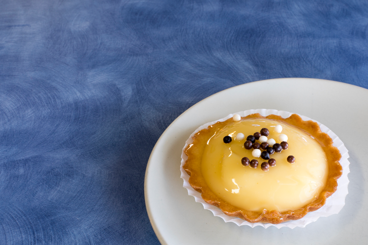 Flying with Jerome's pastries and desserts, including this lemon tart, are thrilling.