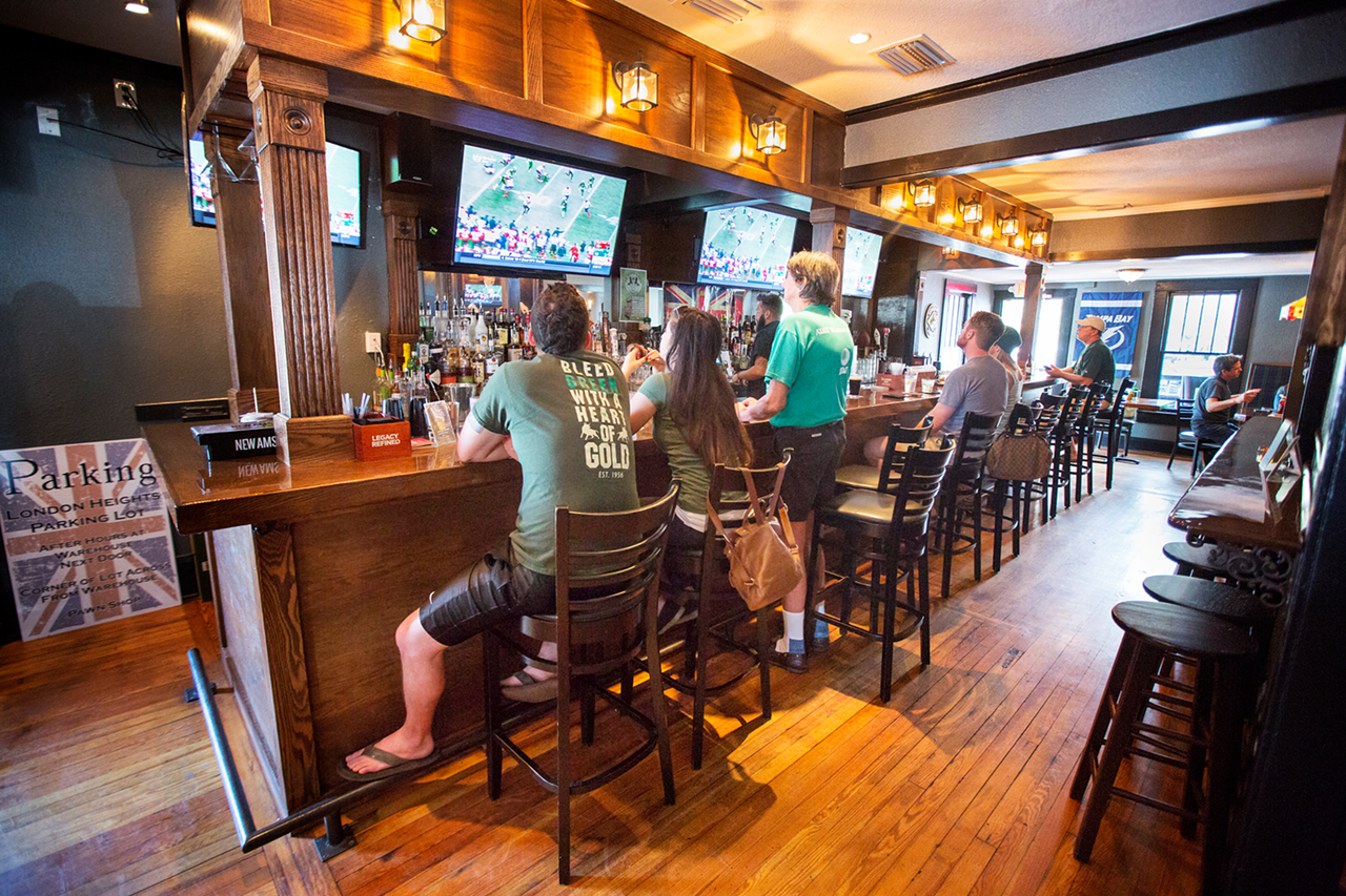 The Seminole Heights pub features a range of 40-plus brews on draft and in bottles from both sides of the pond, as well as plenty of flat screens.