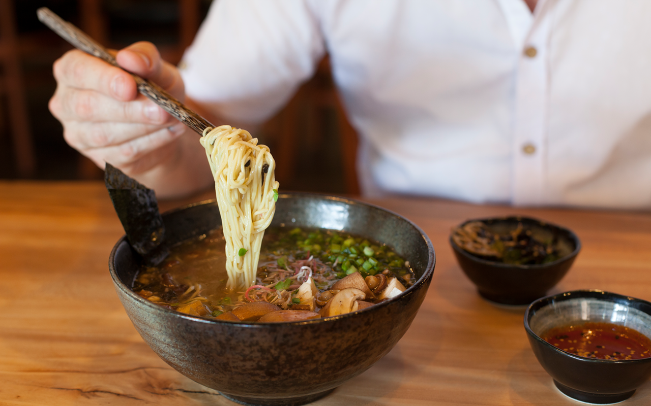 The ramen-driven Buya's mushroom ramen is one of its many comforting menu offerings.