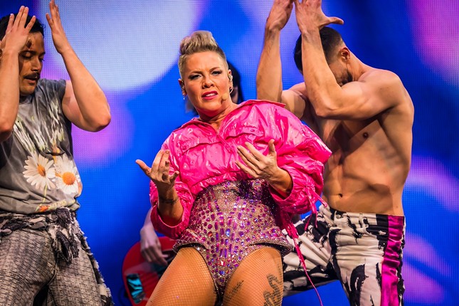 Pink plays Amway Center in Orlando, Florida on Nov. 18, 2023.