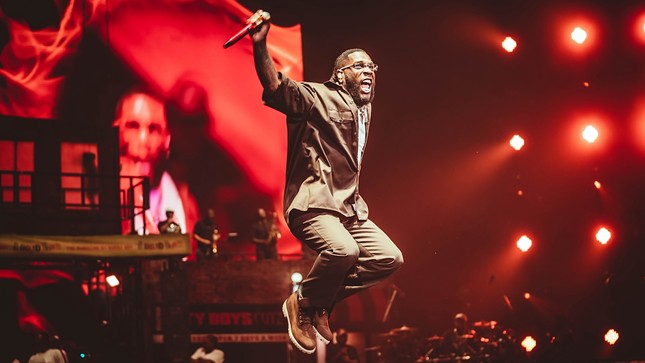 Burna Boy plays Amalie Arena in Tampa, Florida on March 11, 2024.