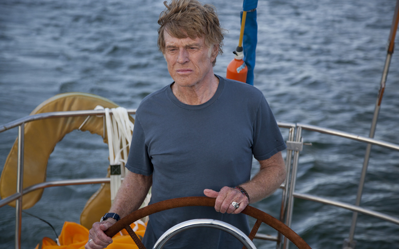 SEA- AND OSCAR-WORTHY: Robert Redford gives a terrific performance as a man trying to stay afloat and alive in All Is Lost.