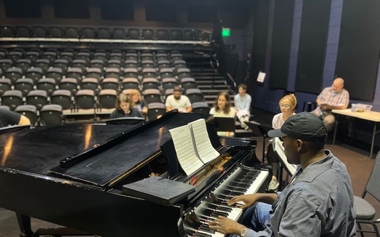 Musical director, Yohance Wicks, rehearsing with cast members for 'Sunday in the Park with George,' happening June 30-July 2, 2022 at Ruth Eckerd Hall in Clearwater, Florida.