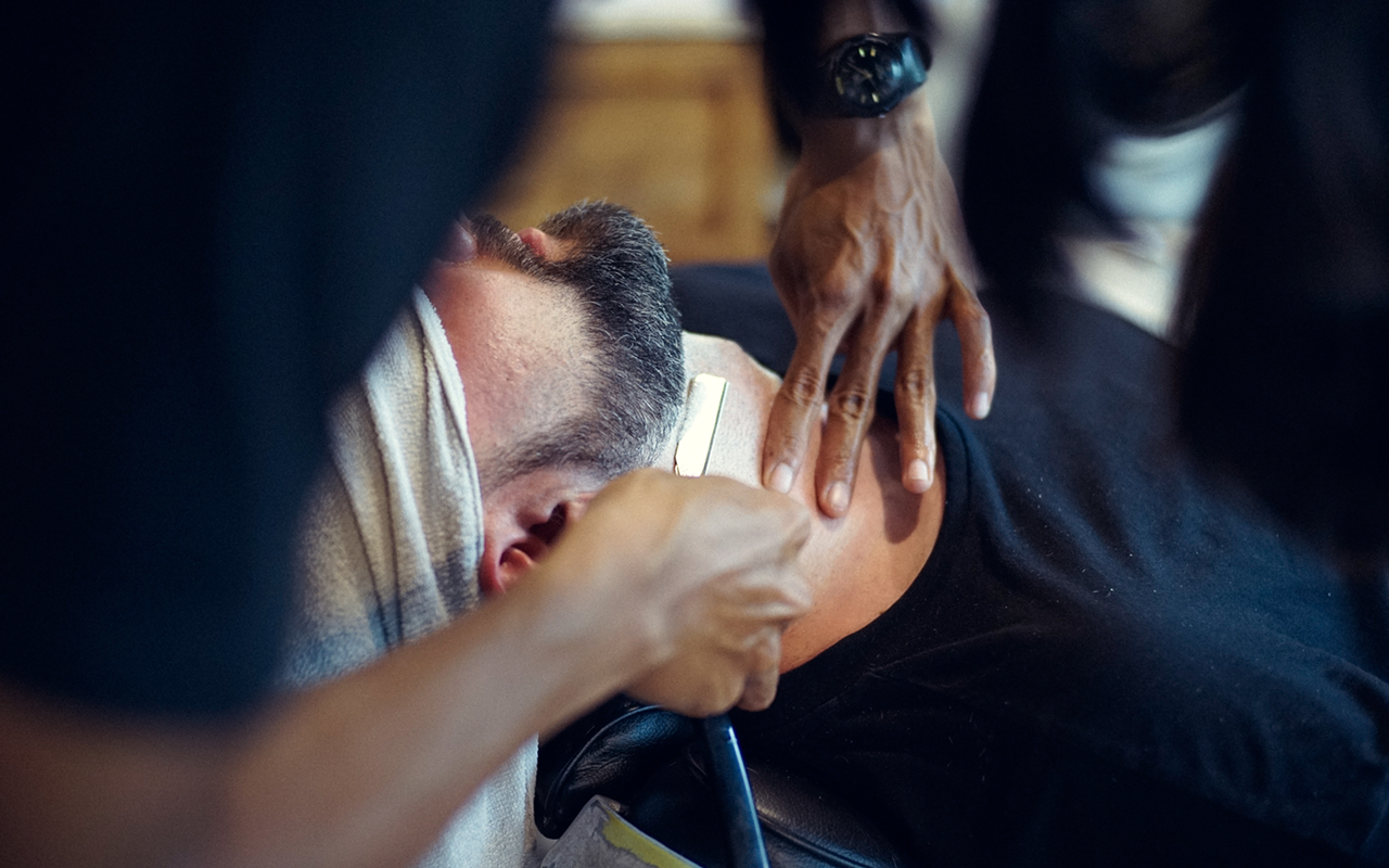 Shave for men's mental health during Bros & Brews ‘Movember’ party at Green Bench in St. Pete