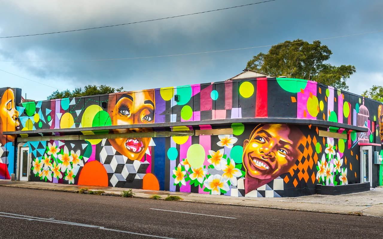 Shine 2018: Zulu Painter with Mindful Mural Project at 701 Dr. MLK Jr. St. South.