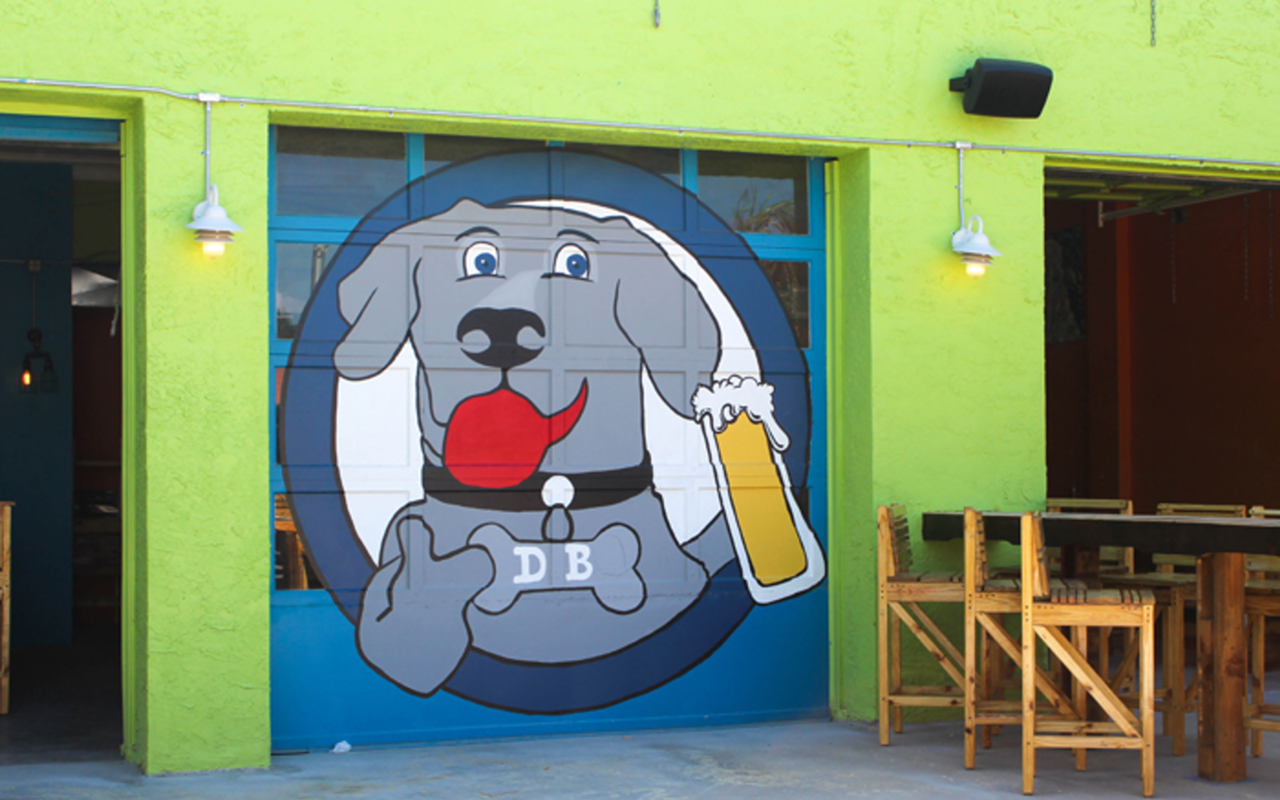 Dog Bar's pooch logo pays homage to co-owner J.P. Brewer's Weimaraner.