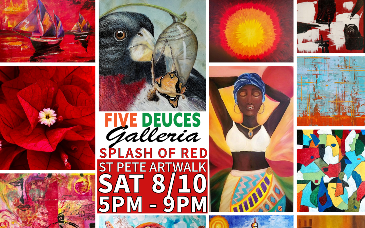 Image: St Pete Artwalk: SPLASH OF RED Art Exhibit @ FIVE DEUCES GALLERIA