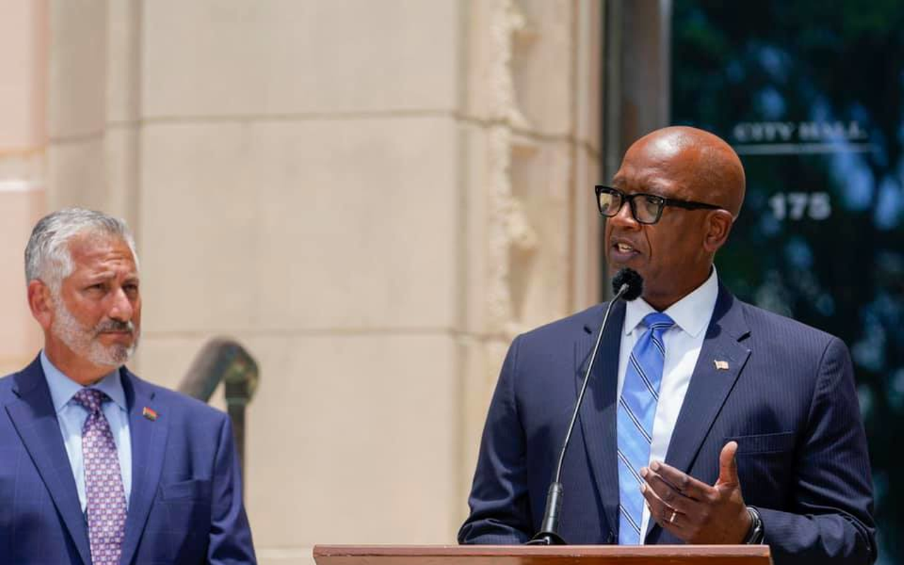 Ken Welch (R), who will appear with Robert Blackmon at a mayoral art forum at Palladium Theater and St. Petersburg, Florida on Oct. 5, 2021.