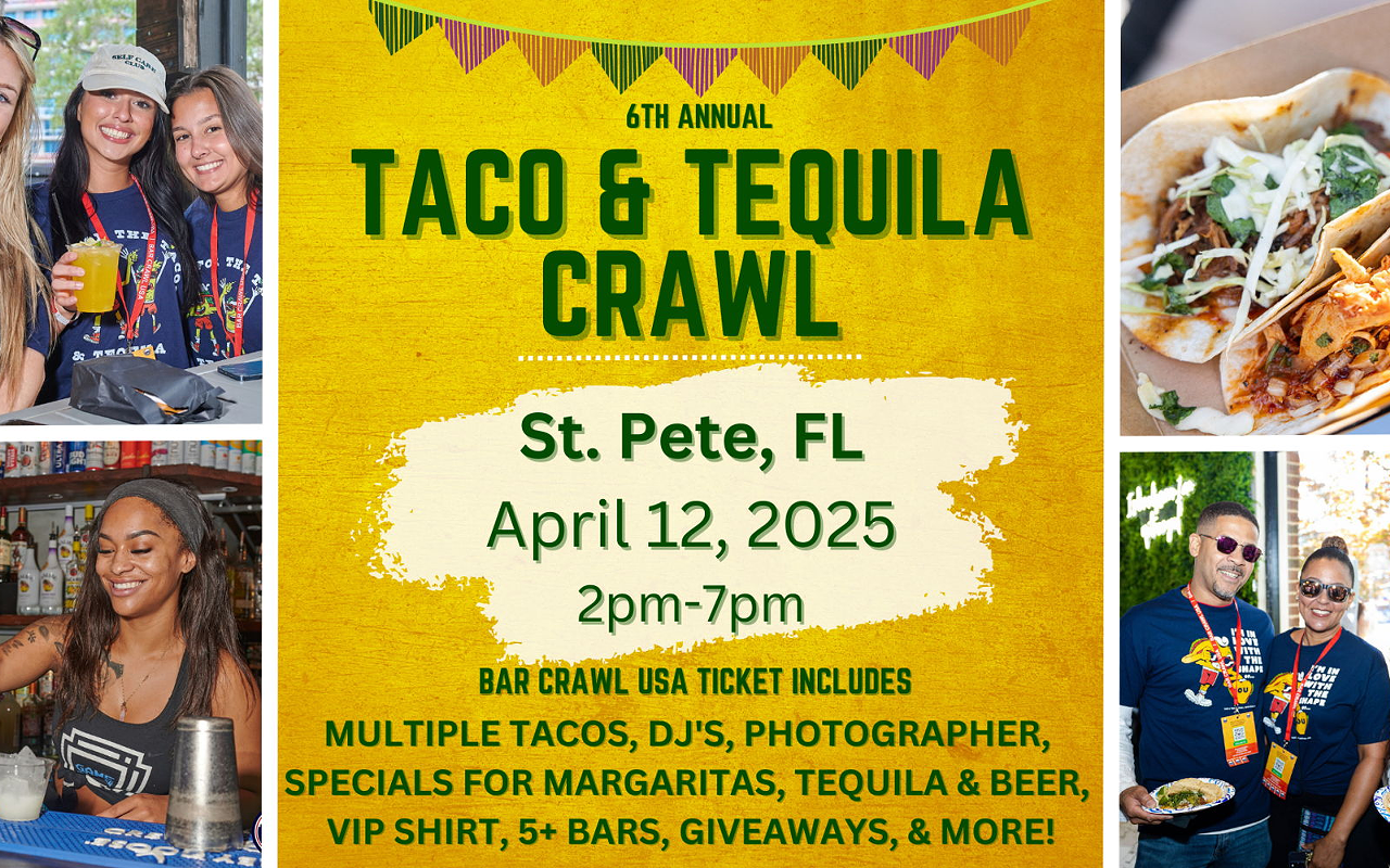 Image: St. Pete Taco & Tequila Bar Crawl: 6th Annual, April 12th by Bar Crawl USA