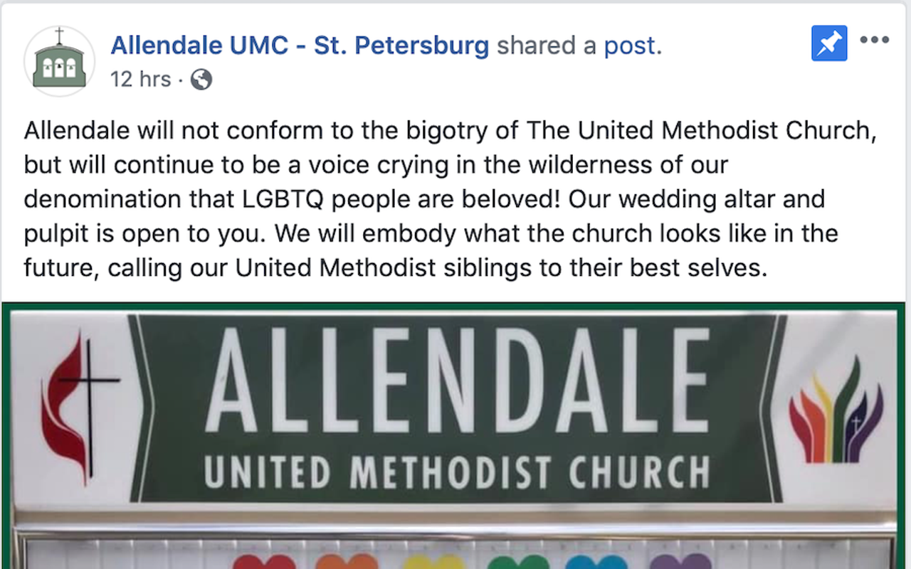 Allendale United Methodist Church's reaction to the national UMC doubling-down on anti-LGBTQ doctrine was swift and in keeping with the progressive church's reputation.
