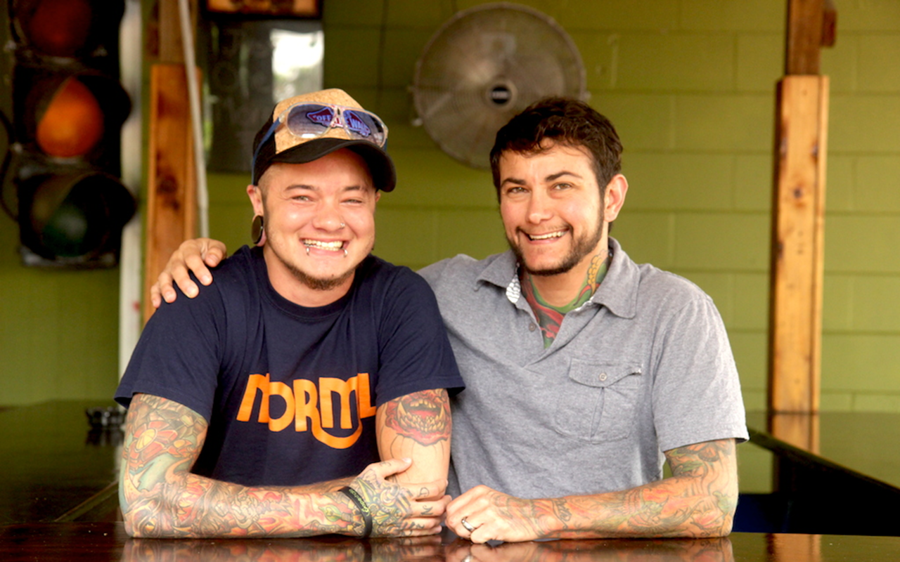 TEA LOVE: (left to right) Judah and Levi Love will reopen the Broken Tusk as a new tea lounge called Mad Hatter's.