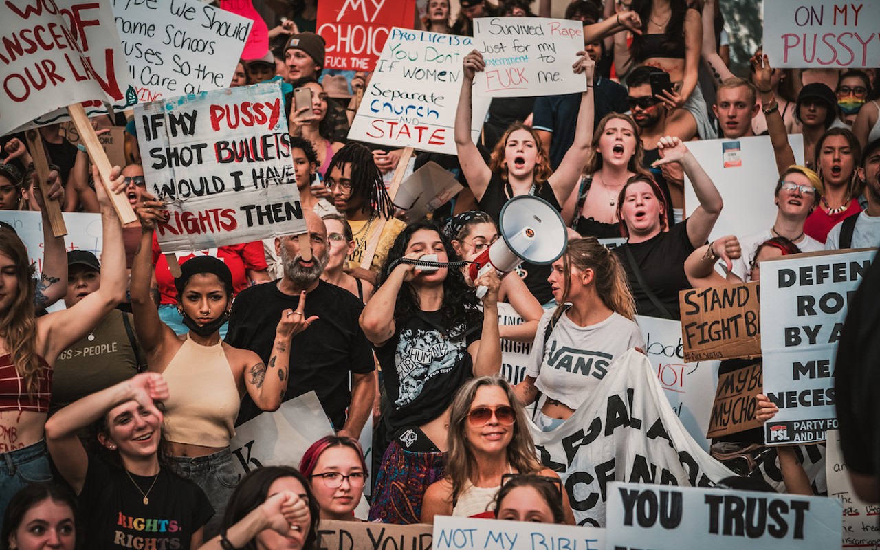 Pro-choice protesters in St. Petersburg, Florida on June 29, 2022.