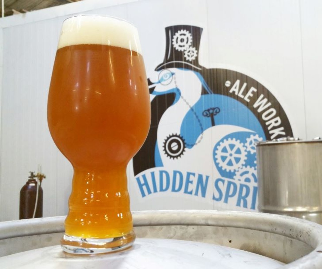 Hidden Springs Ale Works
(813) 226-2739. hiddenspringsaleworks.com  
The Tampa Heights brewery is still slinging tall boys, bottles and crowlers to go. The brewery has even teamed up with Weymouth, Massachusetts&#146; Vitamin Sea Brewery to come up with a long distance beer collaboration: the S P A R K L I N G I S O L A T I O N double IPA, which should be available in the coming weeks. In the meantime, you can order 4-packs online. 1631 N. Franklin St., Tampa. 
Photo via Hidden Springs Ale Works/Facebook