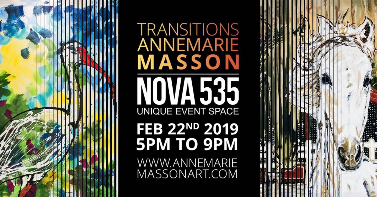 Catch NOVA&#146;s first ever pop up art show St. Petersburg artist Annemarie Masson is showing her artwork in a one night only solo exhibition at NOVA 535.Fri., Feb. 22, 5-9 p.m.Photo via the Facebook event page