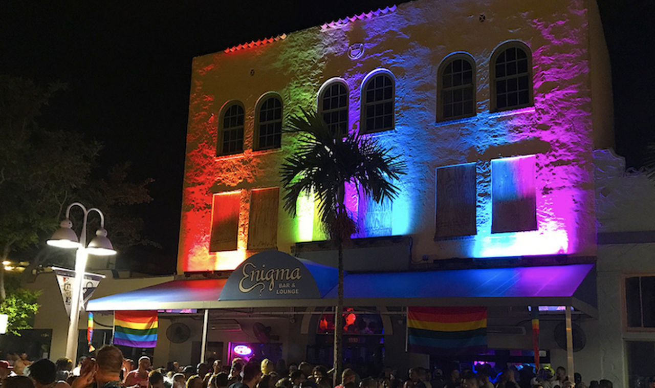 Enigma  
1110 Central Avenue North, St. Petersburg, (727) 235-0867
In the heart of St. Pete&#146;s edge district, Enigma is a lively lounge with a dance floor, several rooms and sidewalk tables. Enigma is known for its events, especially its drag shows.  
Photo via Enigma Website