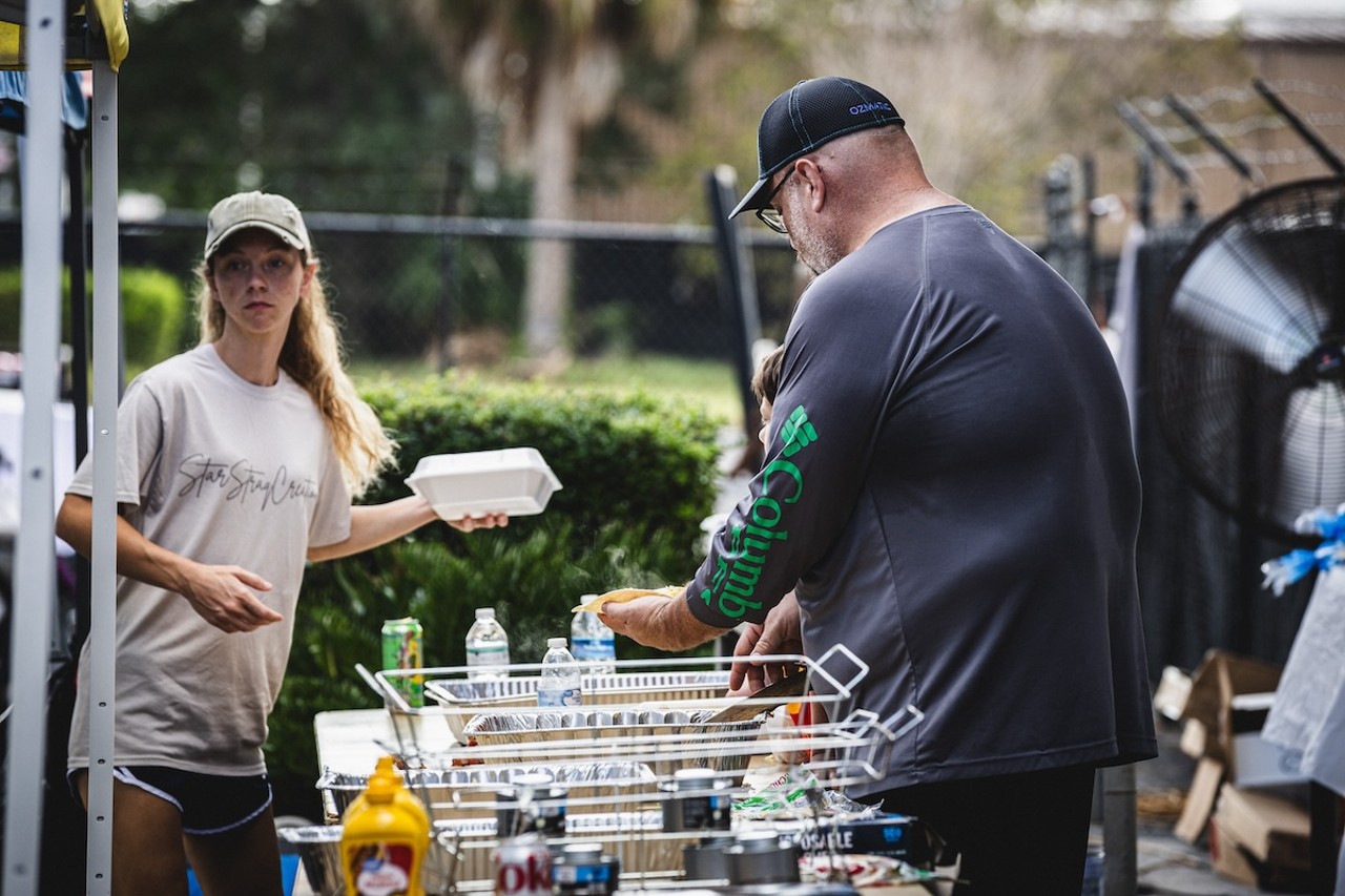 Relief efforts in Hudson, Florida on Sept. 28, 2024.