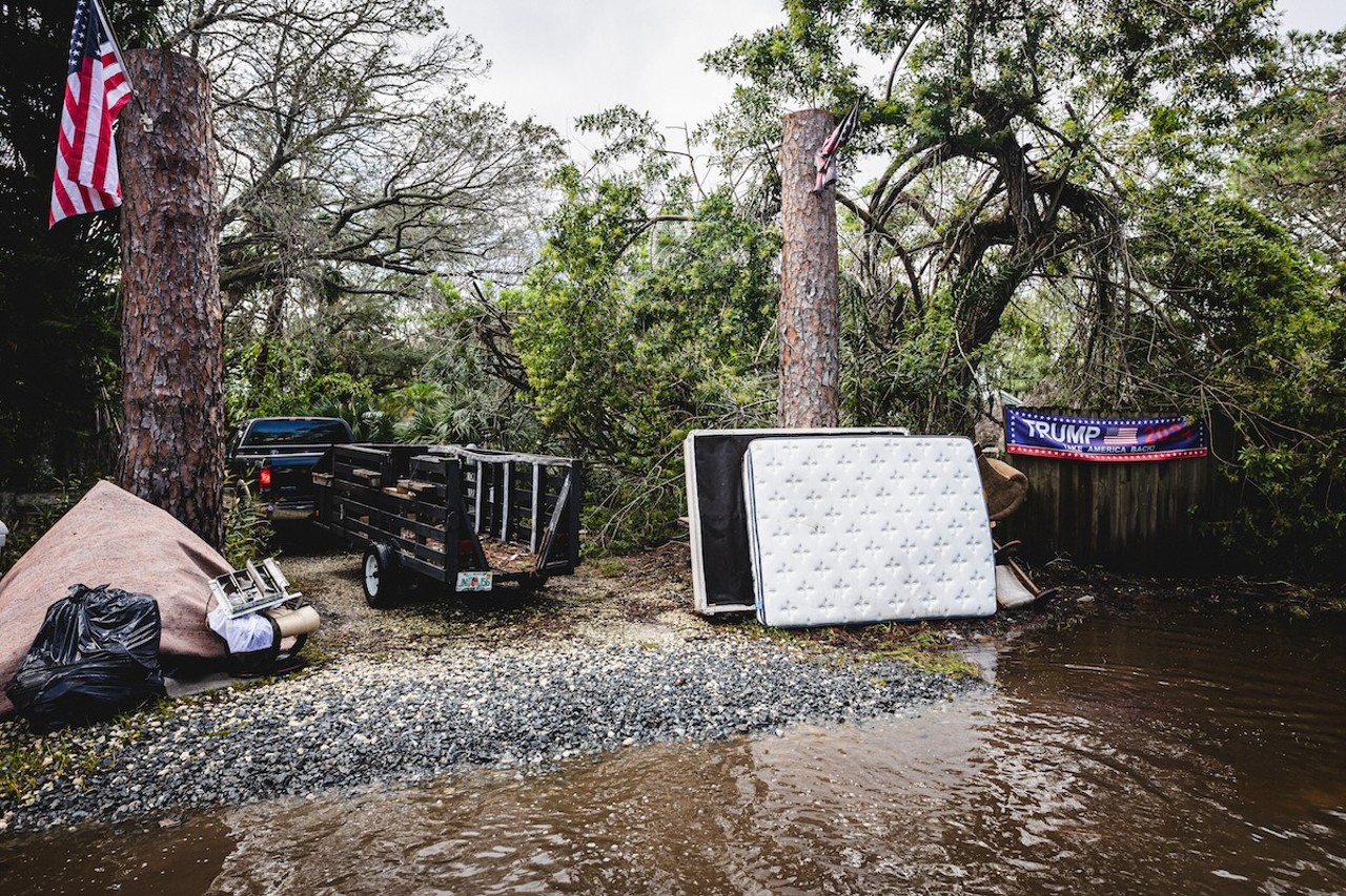 Relief efforts in Hudson, Florida on Sept. 28, 2024.