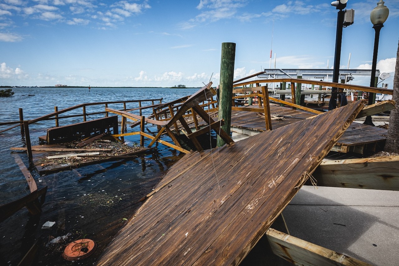 Relief efforts in Hudson, Florida on Sept. 28, 2024.