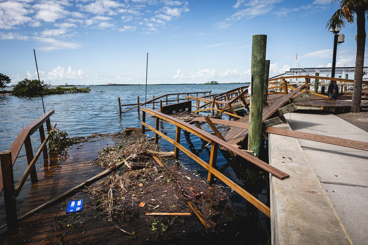 Relief efforts in Hudson, Florida on Sept. 28, 2024.