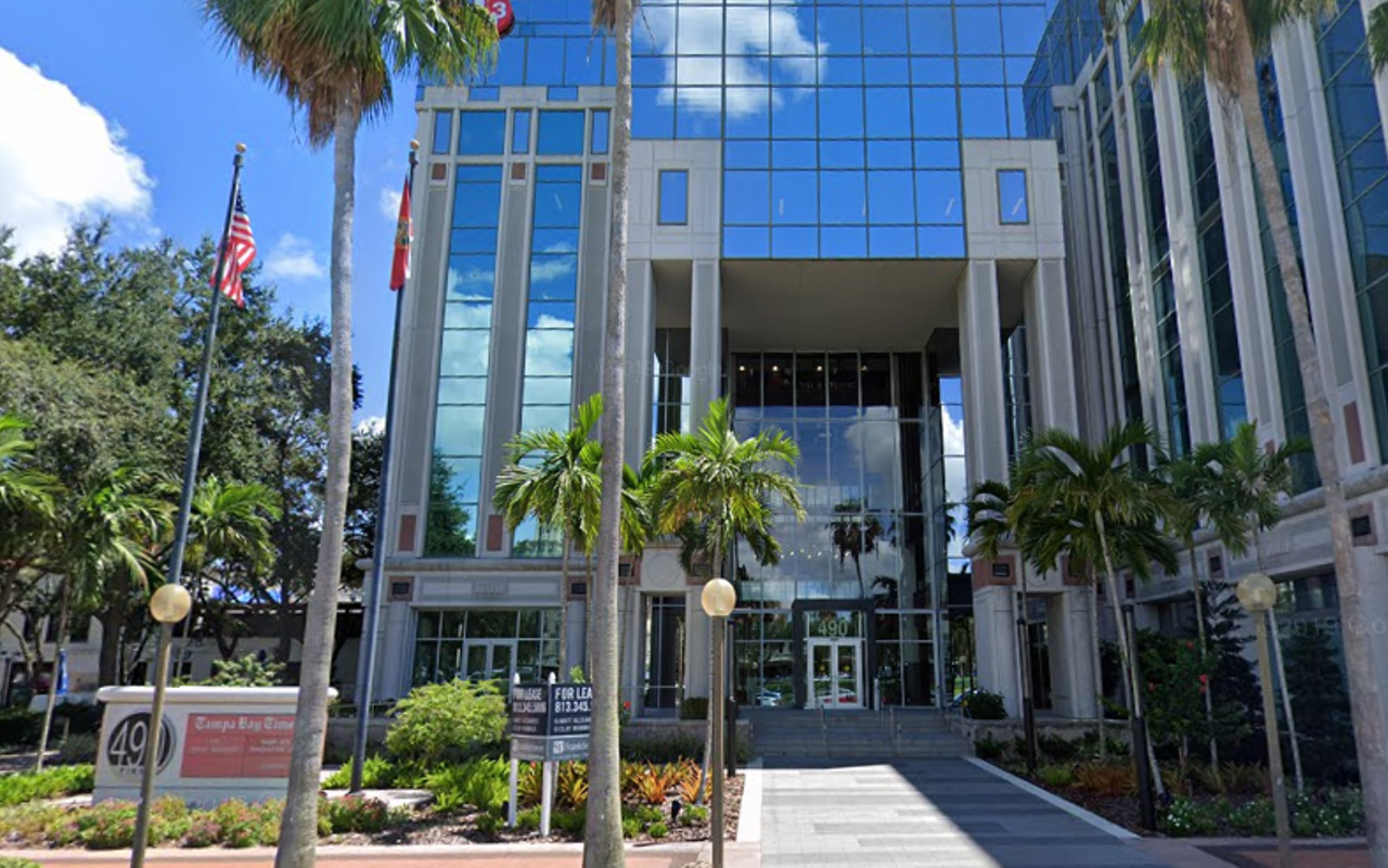 The Tampa Bay Times office at 490 1st Ave. S. in Saint Petersburg, Florida.