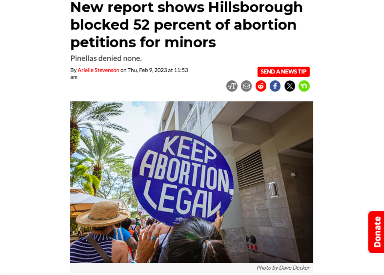 Overall, Florida judges denied one in eight petitions across Florida in 2021. In a county-by-county breakdown, Hillsborough had the highest percentage of denials at 52%. Out of 21 petitions, Hillsborough denied 11. Read the full story here. 